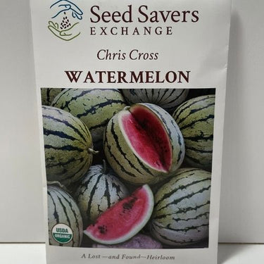 Organic Chris Cross Watermelon Heirloom Open Pollinated Seeds